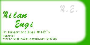 milan engi business card